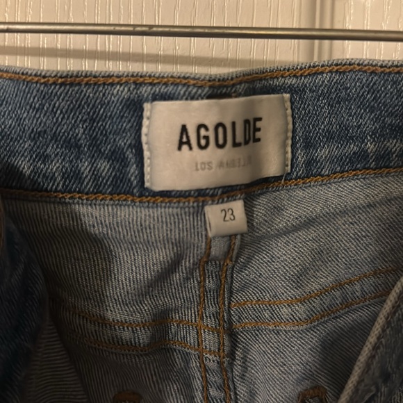 Agolde High Rise Light Blue Jeans #21 - Picture 2 of 3